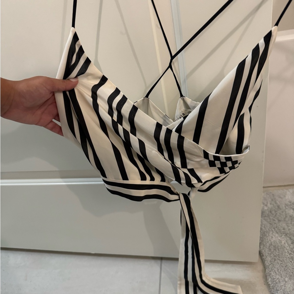Alice + Olivia silk wrap top